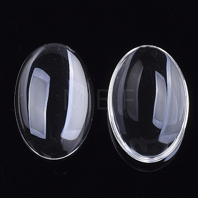 Transparent Glass Cabochons GGLA-R022-20x30-B-1
