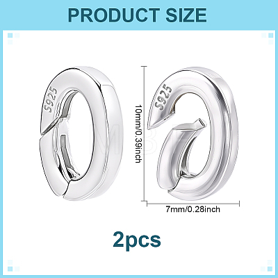 Sterling Silver Spring Gate Rings STER-WH0004-081-1