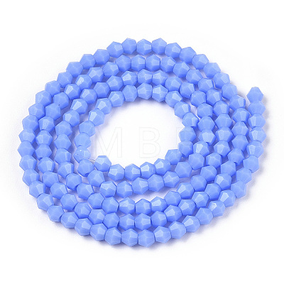 Opaque Solid Color Imitation Jade Glass Beads Strands EGLA-A039-P2mm-D19-1