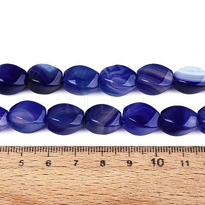 Dyed & Heated Natural Agate Beads Strands G-N359-14A-01-1