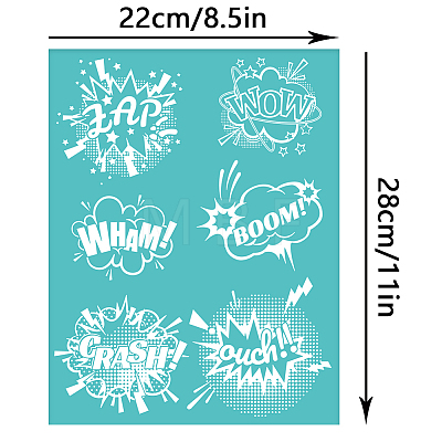 Self-Adhesive Silk Screen Printing Stencil DIY-WH0338-136-1