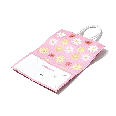 Rectangle with Sunflower Pattern Paper Gift Bags CARB-L012-01B-1