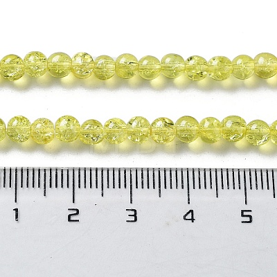 Spray Painted Crackle Glass Beads Strands CCG-Q001-4mm-04-1