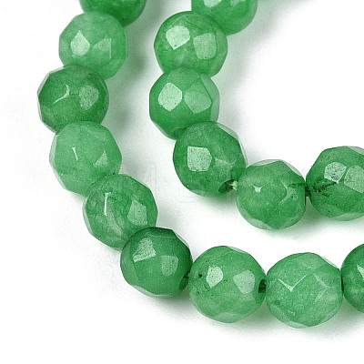 Dyed Natural White Jade Beads Strands G-T139-4mm-60-17-1