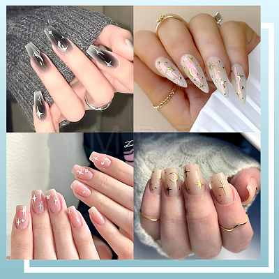 12Pcs 6 Styles Nail Art Stickers Decals FIND-SP0004-60-1