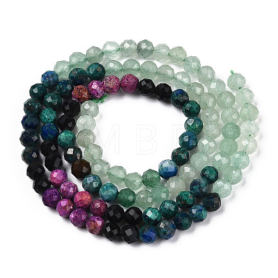 Natural Mixed Gemstone Beads Strands G-D080-A01-01-34-1