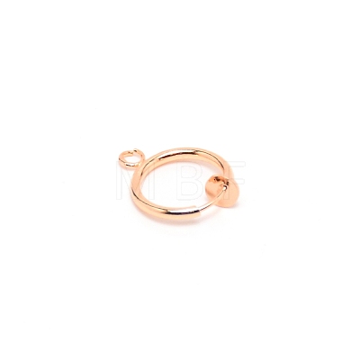 Brass Clip-on Hoop Earring Findings KK-WH0047-02B-1