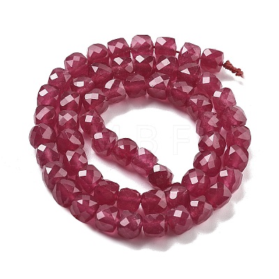 Natural Quartz Imitation Red Corundum Beads Strands G-C179-B09-01-1