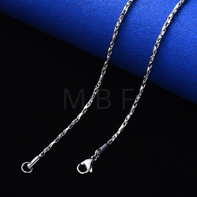 304 Stainless Steel Coreana Chain Necklace NJEW-S420-006B-P-1