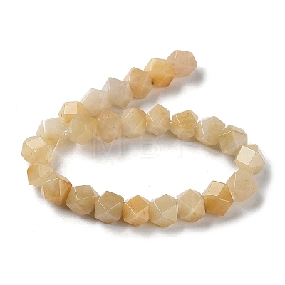 Natural Topaz Jade Star Cut Round Beads Strands G-M418-C15-01-1