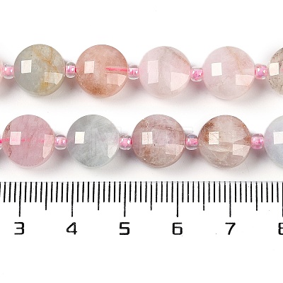 Natural Morganite Beads Strands G-B094-A22-01-1