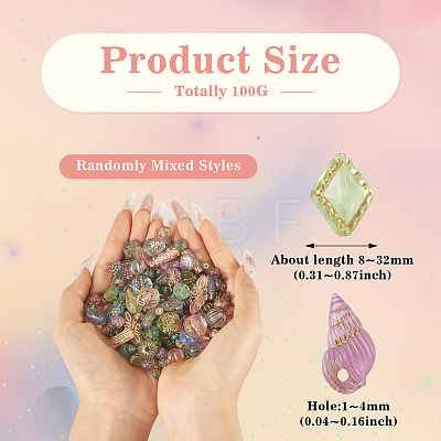 100G Transparent Acrylic Beads OACR-BT0001-06-1