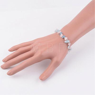 Gemstone Stretch Bracelets BJEW-JB02414-05-1