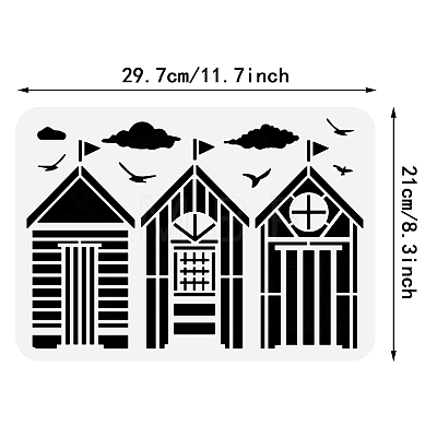 Plastic Drawing Painting Stencils Templates DIY-WH0396-0070-1