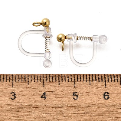 201 Stainless Steel Clip-on Earring Settings STAS-F311-15G-1