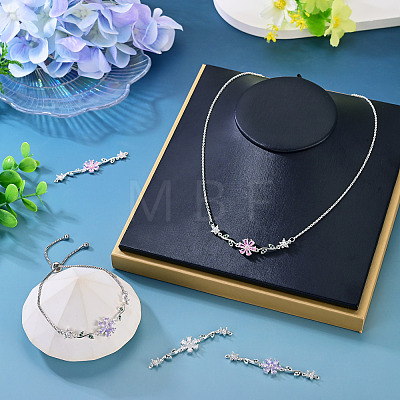 3Pcs 3 Colors Brass Pave Cubic Zirconia Connector Charms KK-TA0008-71S-1