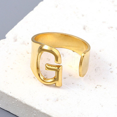 Vacuum Plating 201 Stainless Steel Cuff Rings RJEW-Z032-01G-G-1