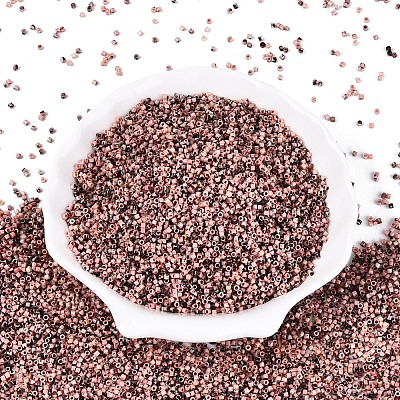 Spray Painted Picasso Cylinder Glass Seed Beads GLAA-T028-12A-02-1