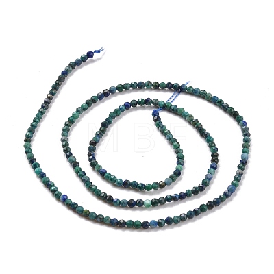 Natural Chrysocolla & Lapis Lazuli Beads Strands G-D463-08A-1