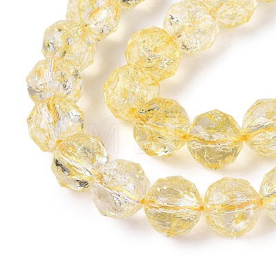 Crackle Transparent Glass Beads Strands GLAA-N063-10mm-09-1