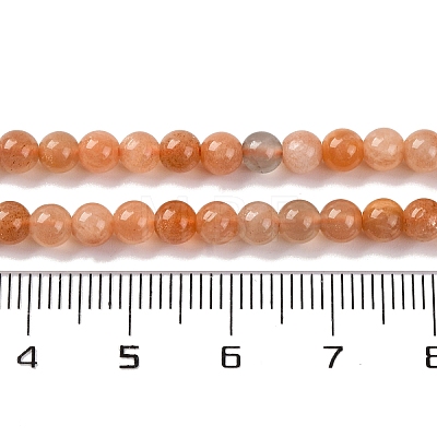 Natural Peach Moonstone Beads Strands G-A235-B07-01-1