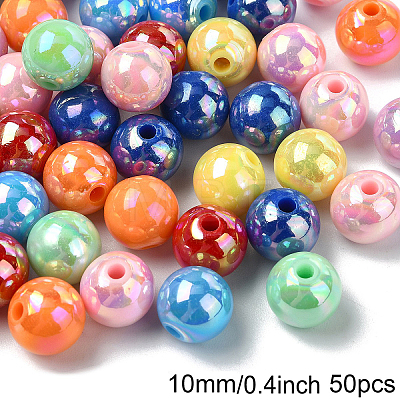 Opaque Acrylic Beads MACR-YW0003-50A-1
