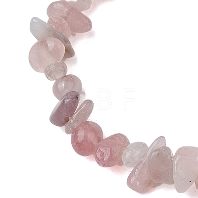 Natural Rose Quartz Beads Kids Bracelets BJEW-JB10611-08-1