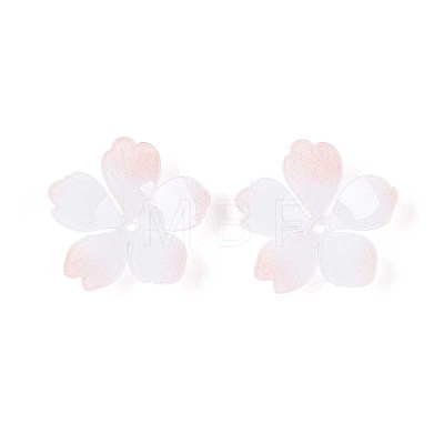 Flower Acrylic Bead Caps X-SACR-T017-51B-1
