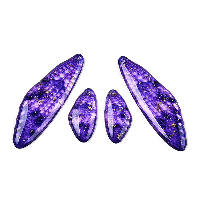 Transparent Resin Wing Earrings Pendants FIND-TAC0006-58C-1