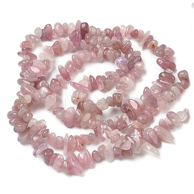 Chip Natural Madagascar Rose Quartz Bead Strands X-G-M344-50A-1