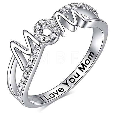 Brass Micro Pave Cubic Zirconia Finger Rings for Women FS-WG11F27-03-1
