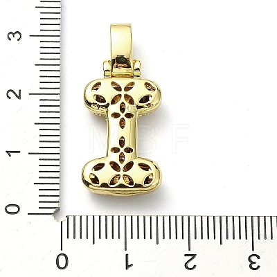 Brass Micro Pave Clear Cubic Zirconia Pendants KK-M279-01G-I-1