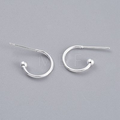 304 Stainless Steel Earring Hooks X-STAS-K211-01S-1