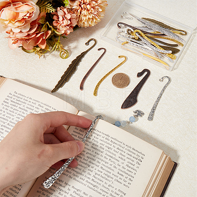 20Pcs 20 Styles Tibetan Style Alloy Bookmarks TIBE-SC0001-97-1