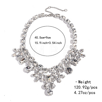 Alloy Full Crystal Rhinestone Geometric Bib Necklaces for Women FS-WG56FB9-01-1