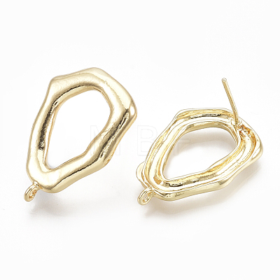 Brass Stud Earring Findings KK-S348-103-1
