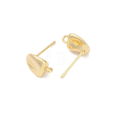 Brass Stud Earring Findings KK-Z099-03G-1