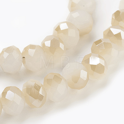 Electroplate Glass Beads Strands X-GLAA-K027-HR-C06-1