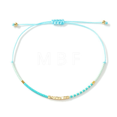 Bohemian Glass Seed Bead Braided Bracelets WO6368-6-1