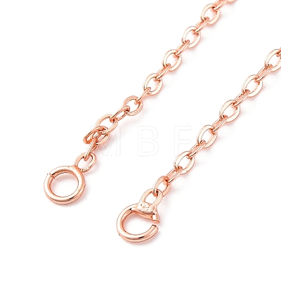 Brass Cable Chain Necklace Making NJEW-D302-80RG-1