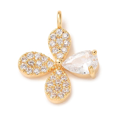 Brass Rhinestone Pendants RB-CBAFDDC-02G-1