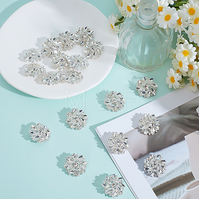 20Pcs Alloy Rhinestone Shank Buttons BUTT-ME0001-27-1