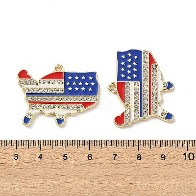 Independence Day Alloy Enamel Pendants ENAM-I069-01G-04-1