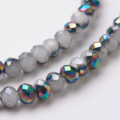 Electroplate Glass Beads Strands EGLA-F124-HP-A01-1