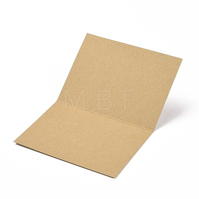 Kraft Paper Thank You Greeting Cards DIY-F120-01C-1