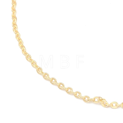 Brass Cable Chain Necklaces X-MAK-H102-01G-1