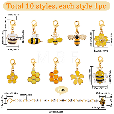 Bee & Honeycomb Theme DIY Knitting Tools HJEW-SC00023-1