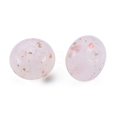 Marbled Stone Style Opaque Acrylic Beads OACR-G009-10-1
