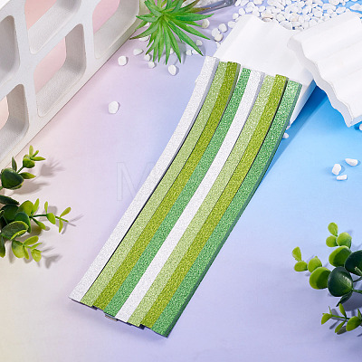 200 Sheets Lucky Star Glitter Powder Origami Paper DIY-TADJ0001-09A-1
