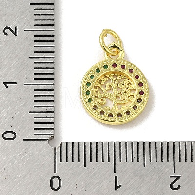 Brass Micro Pave Cubic Zirconia Charms KK-M283-27B-02-1